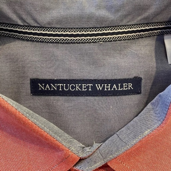Nantucket Whaler Red Cotton Long Sleeve Oxford Shirt Mens XL (1067) - Picture 4 of 6
